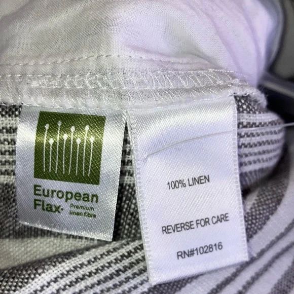 Garnet Hill Black and White Slacks - Picture 3 of 6